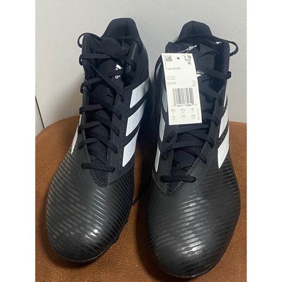 New Adidas Freak Mid MD Football Shoe Adult Size13 Black/White - Picture 4 of 7